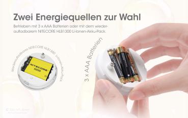 NITECORE BUBBLE LATERNE WEISS